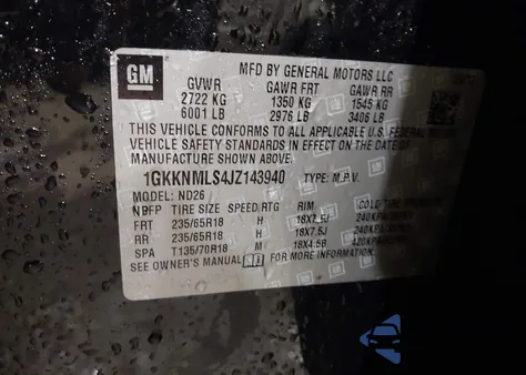 2018 GMC Acadia Slt-1 z USA, uszkodzony, nr VIN 1GKKNMLS4JZ143940